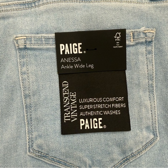 NWT Paige Anessa Wide Leg Jeans - Picture 8 of 16